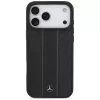 Mercedes Leather Laurel Leaves Stripes MagSafe -suojakotelo iPhone 17 Pro Max - musta