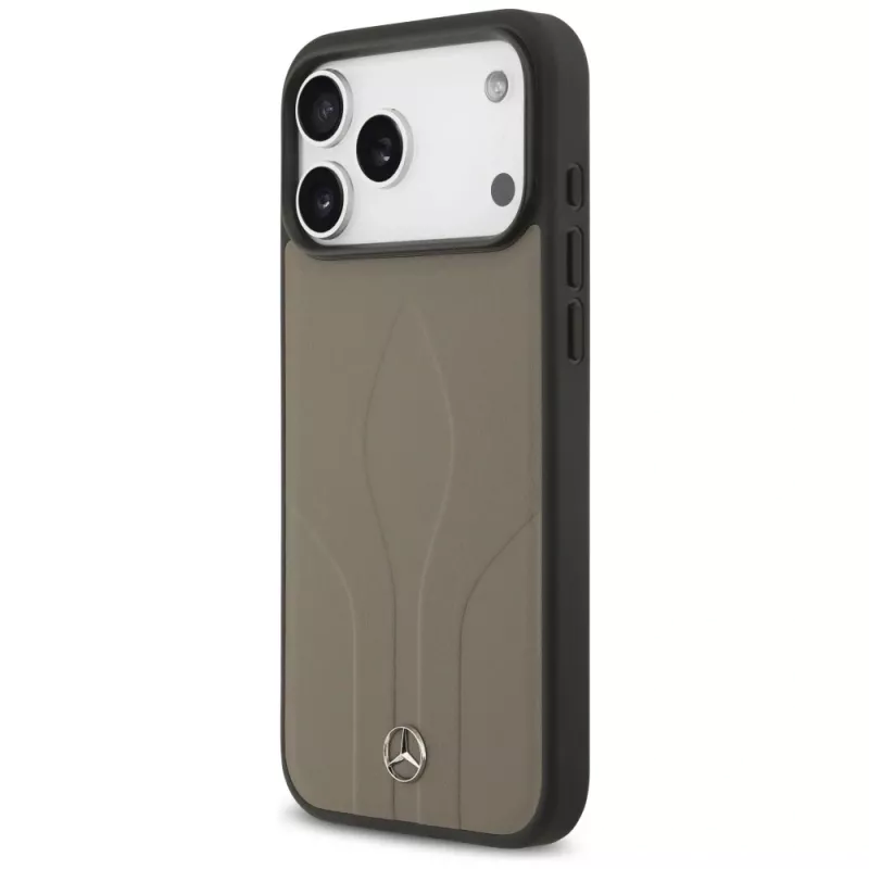 Mercedes Leather The Move MagSafe -suojakotelo iPhone 17 Pro Max - taupe
