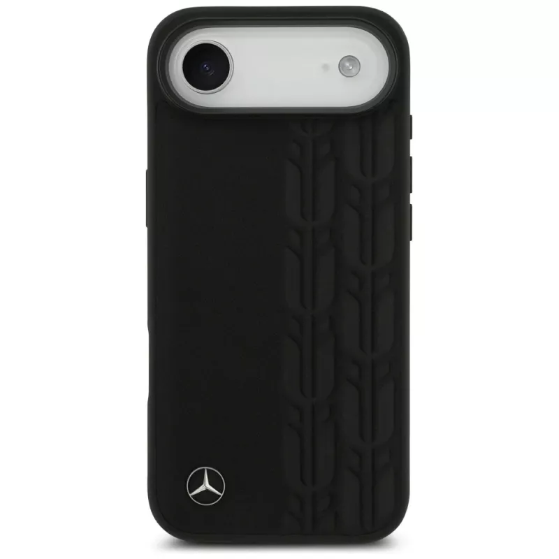 Mercedes-Benz Laurel Leaves nahkainen MagSafe-suojakuori iPhone Air -puhelimelle - musta