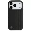 Mercedes Leather Laurel Leaves MagSafe -suojakotelo iPhone 17 Pro - musta