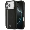 Mercedes Leather Star Pattern Stripes MagSafe -suojakotelo iPhone 17 Pro - musta