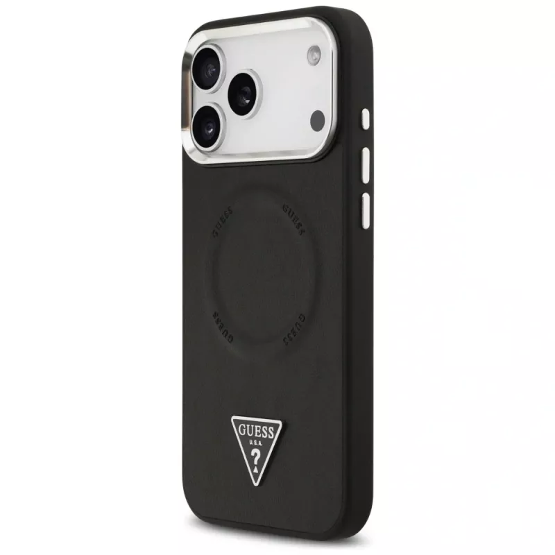 Guess Triangle Logo MagSafe -suojakotelo Apple iPhone 17 Pro (musta)