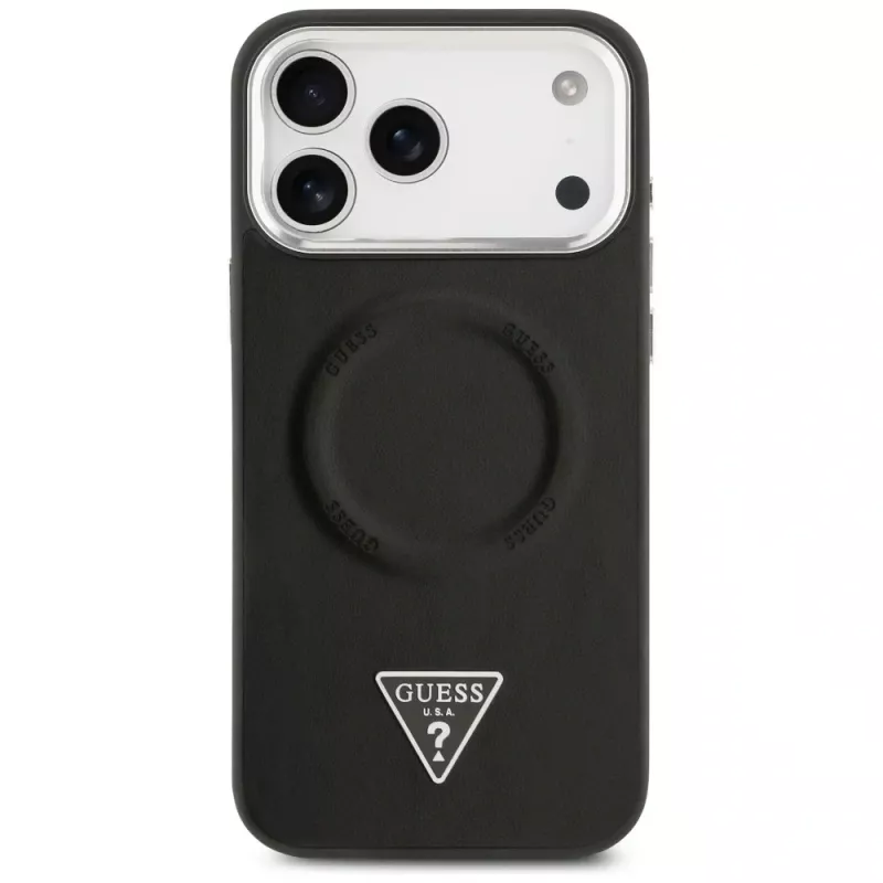 Guess Triangle Logo MagSafe -suojakotelo Apple iPhone 17 Pro (musta)