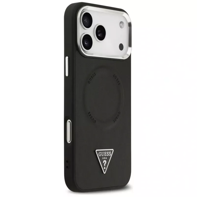 Guess Triangle Logo MagSafe -suojakotelo Apple iPhone 17 Pro (musta)