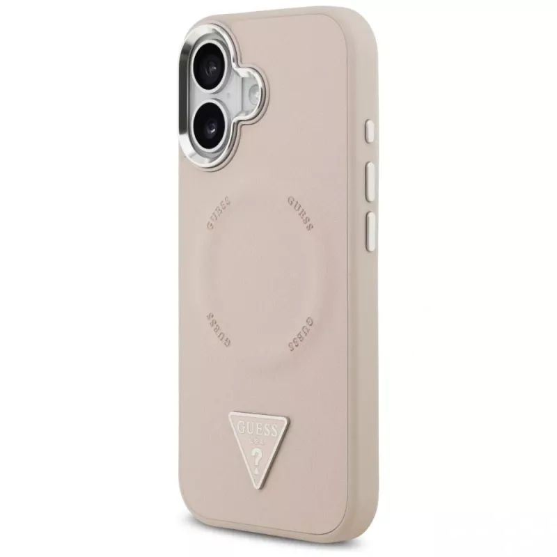 Guess Triangle Logo MagSafe -suojakotelo iPhone 17 (pinkki)