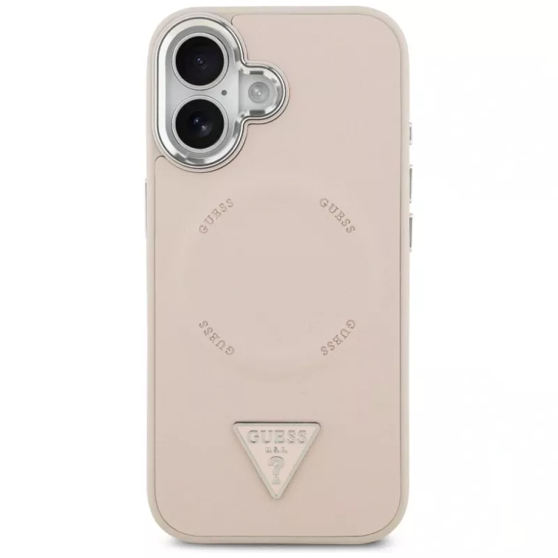 Guess Triangle Logo MagSafe -suojakotelo iPhone 17 (pinkki)