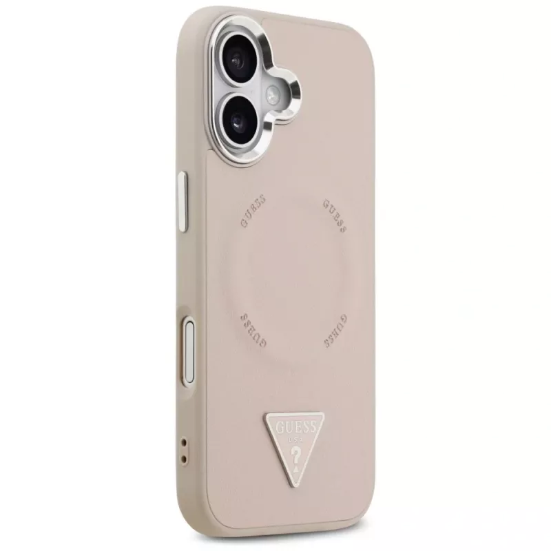 Guess Triangle Logo MagSafe -suojakotelo iPhone 17 (pinkki)
