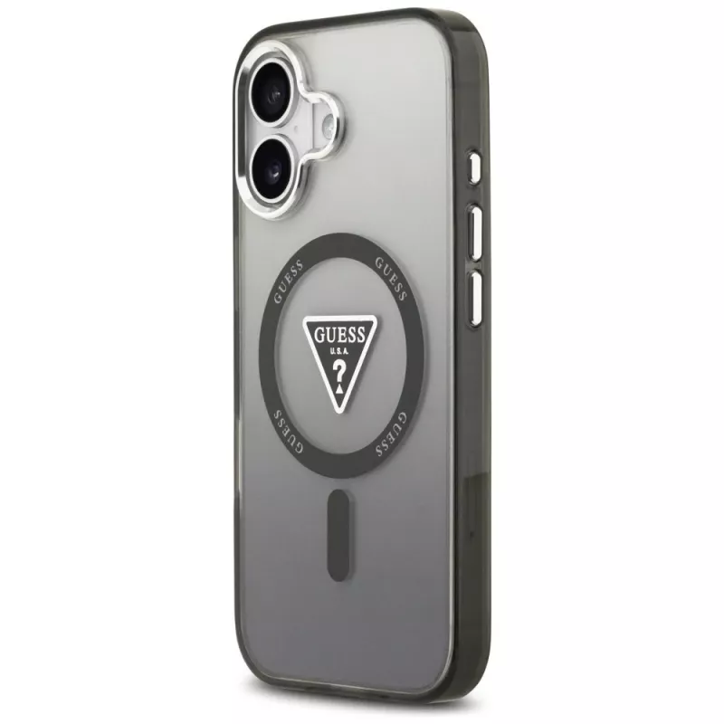 Guess IML Gradient Triangle Logo MagSafe -suojakotelo iPhone 17 - musta