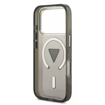 Guess IML Gradient Triangle Logo MagSafe -suojakotelo iPhone 17 Pro - musta