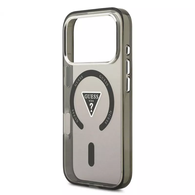 Guess IML Gradient Triangle Logo MagSafe -suojakotelo iPhone 17 Pro - musta
