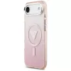Guess IML Gradient Triangle Logo MagSafe -suojakotelo iPhone Air - pinkki
