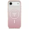 Guess IML Gradient Triangle Logo MagSafe -suojakotelo iPhone Air - pinkki