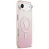 Guess IML Gradient Triangle Logo MagSafe -suojakotelo iPhone Air - pinkki