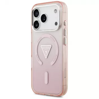 Guess IML Gradient Triangle Logo MagSafe -suojakotelo Apple iPhone 17 Pro - pinkki