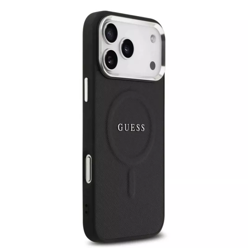 Guess Classic Logo MagSafe -suojakotelo iPhone 17 Pro Max - musta