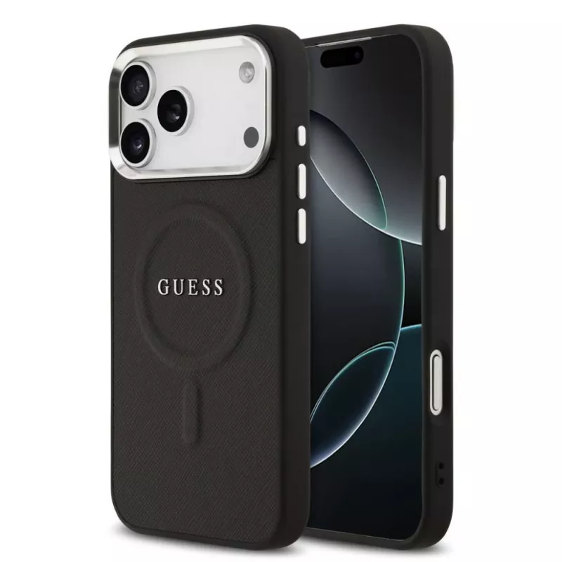 Guess Classic Logo MagSafe -suojakotelo iPhone 17 Pro Max - musta