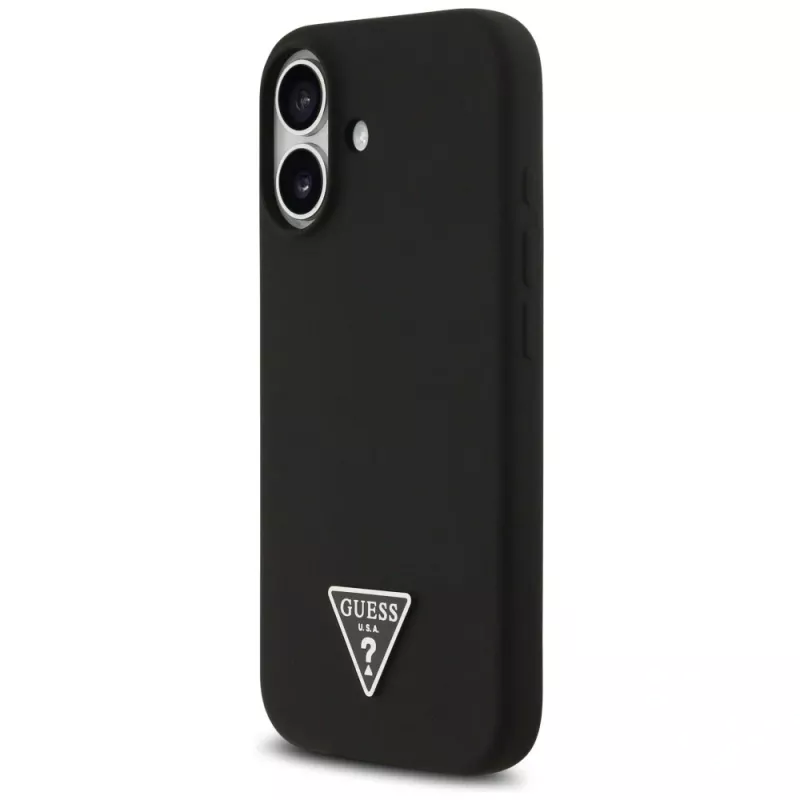 Guess silikoni Triangle Logo MagSafe -suojakotelo iPhone 17 - musta