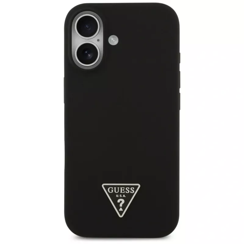 Guess silikoni Triangle Logo MagSafe -suojakotelo iPhone 17 - musta