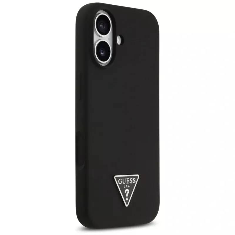 Guess silikoni Triangle Logo MagSafe -suojakotelo iPhone 17 - musta