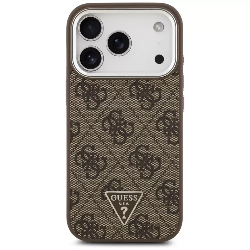 Guess 4G Triangle Logo MagSafe -kuori iPhone 17 Pro (ruskea)