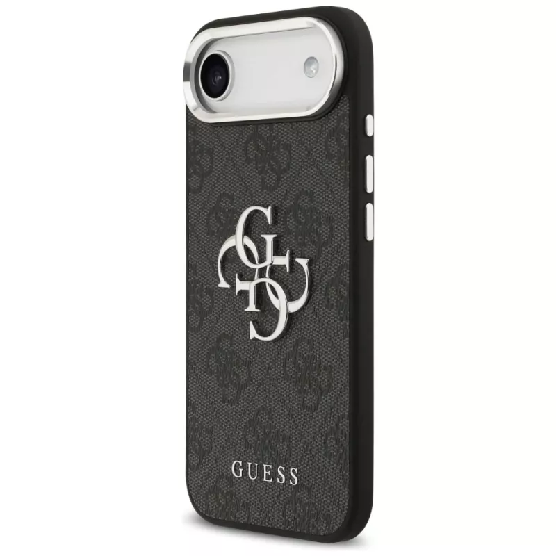 Guess 4G Big 4G Classic Logo suojakuori iPhone Air -puhelimelle - musta/hopea