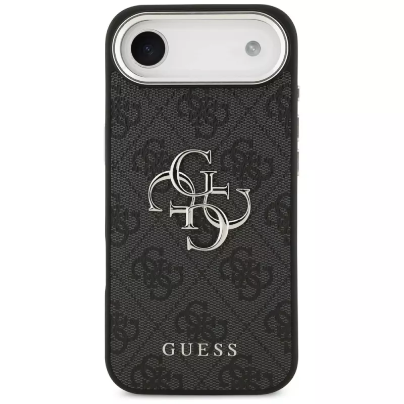 Guess 4G Big 4G Classic Logo suojakuori iPhone Air -puhelimelle - musta/hopea