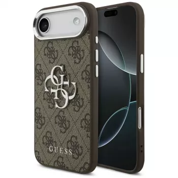 Guess GUHCP17MP4G4SMCW 4G Big 4G Classic Logo -kuori iPhone Air – ruskea / hopea