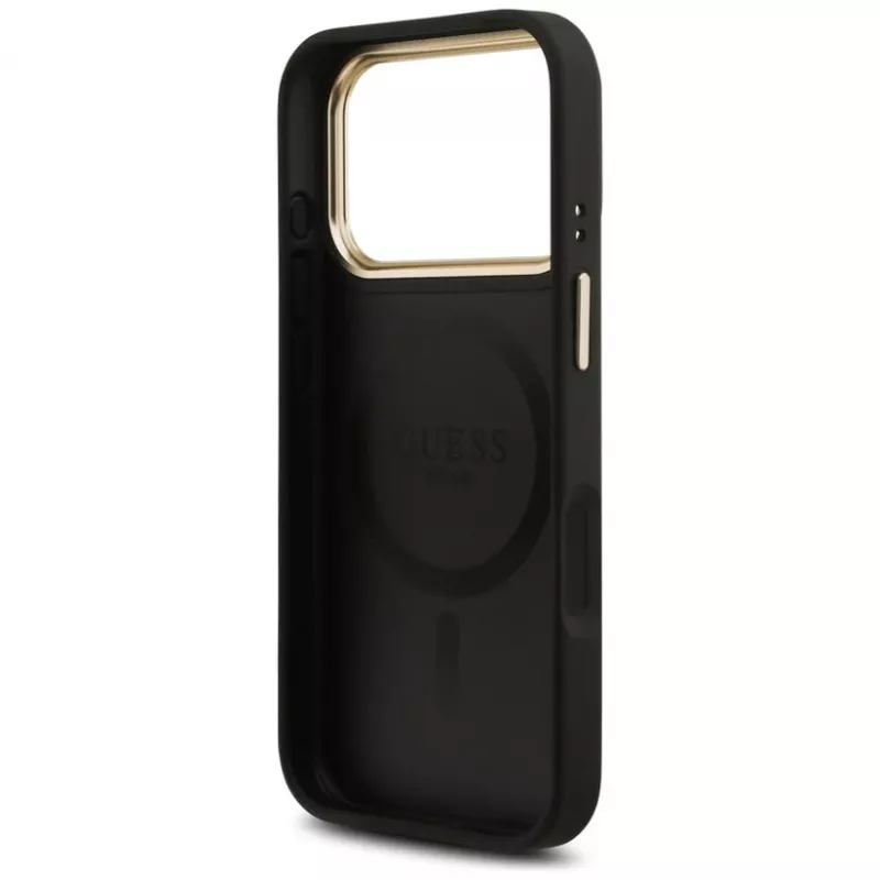 Guess 4G Stripe MagSafe -kuori iPhone 17 Pro Max musta