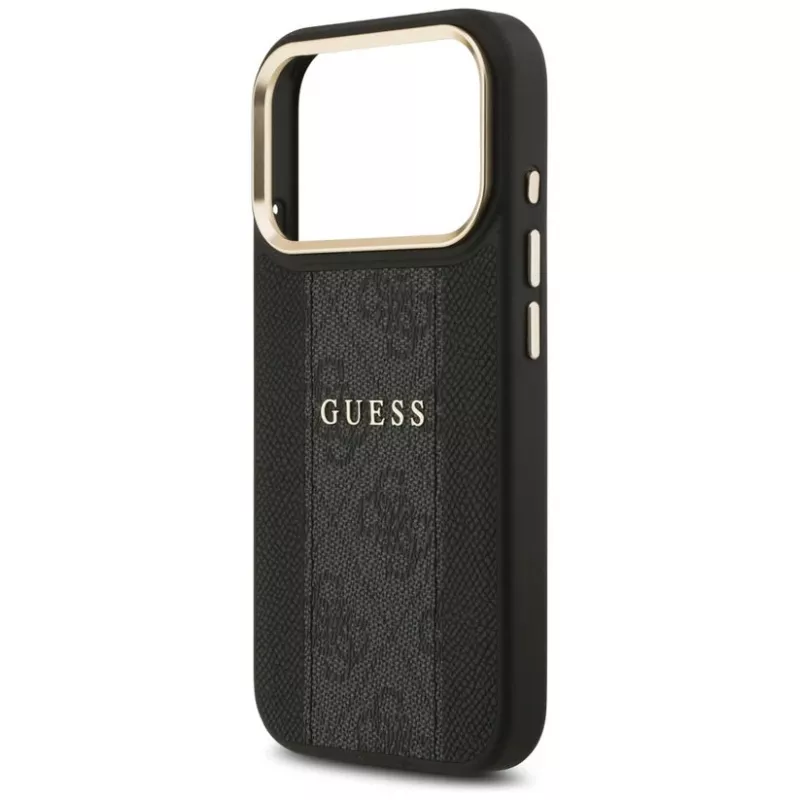 Guess 4G Stripe MagSafe -kuori iPhone 17 Pro Max musta