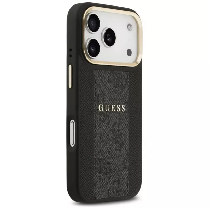 Guess 4G Stripe MagSafe -kuori iPhone 17 Pro Max musta