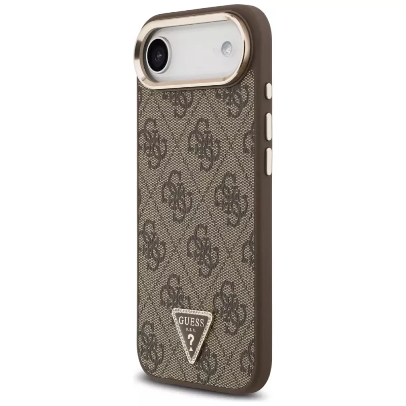 Guess 4G Triangle Logo MagSafe -kuori iPhone Air, ruskea/kulta