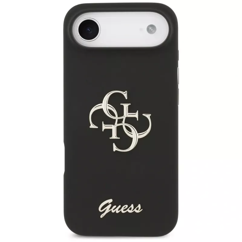 Guess Silicone Big 4G Script -kuori iPhone Air - musta