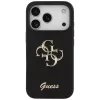 Guess Silicone Big 4G Script -kuori iPhone 17 Pro musta