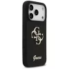 Guess Silicone Big 4G Script -kuori iPhone 17 Pro musta