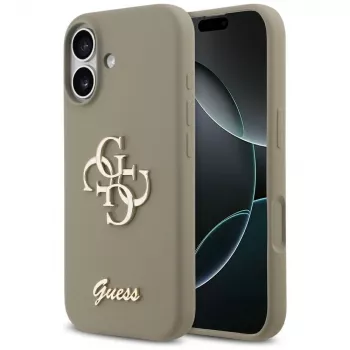 Guess Silicone Big 4G Script puhelinkotelo iPhone 17 - ruskea