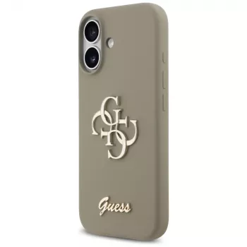Guess Silicone Big 4G Script puhelinkotelo iPhone 17 - ruskea