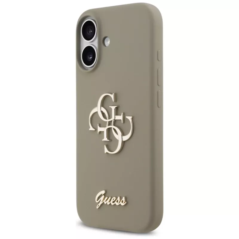 Guess Silicone Big 4G Script puhelinkotelo iPhone 17 - ruskea