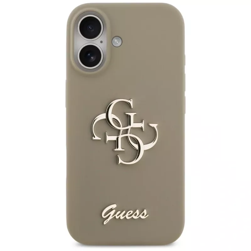 Guess Silicone Big 4G Script puhelinkotelo iPhone 17 - ruskea
