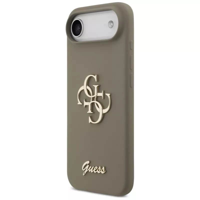 Guess Silicone Big 4G Script kotelo iPhone Air ruskea
