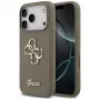 Guess Silicone Big 4G Script kotelo iPhone 17 Pro ruskea