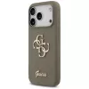 Guess Silicone Big 4G Script kotelo iPhone 17 Pro ruskea