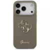Guess Silicone Big 4G Script kotelo iPhone 17 Pro ruskea