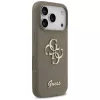Guess Silicone Big 4G Script kotelo iPhone 17 Pro ruskea
