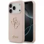 Guess Silicone Big 4G Script takakansi Apple iPhone 17 Pro - pinkki
