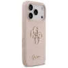 Guess Silicone Big 4G Script takakansi Apple iPhone 17 Pro - pinkki