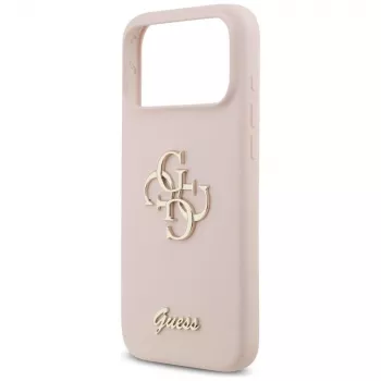 Guess Silicone Big 4G Script kotelo Apple iPhone 17 Pro Max - pinkki
