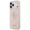 Guess Silicone Big 4G Script kotelo Apple iPhone 17 Pro Max - pinkki