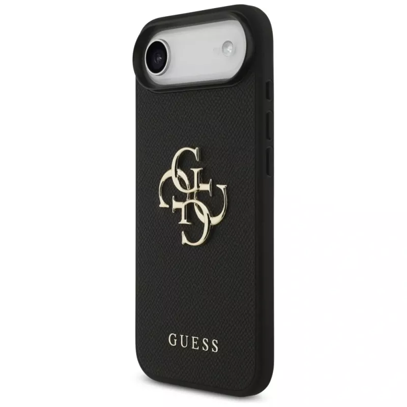 Guess Grained Big 4G & Classic Logo -kotelo iPhone Air, musta