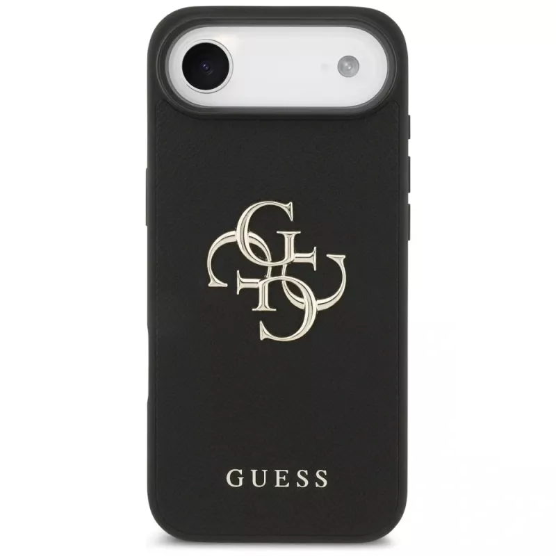 Guess Grained Big 4G & Classic Logo -kotelo iPhone Air, musta