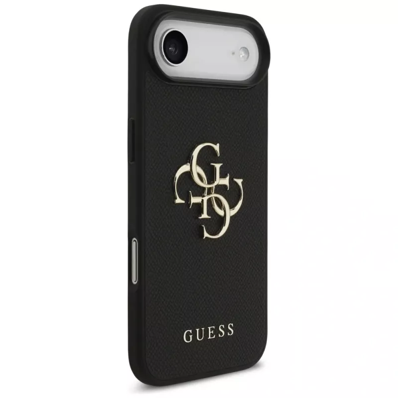 Guess Grained Big 4G & Classic Logo -kotelo iPhone Air, musta